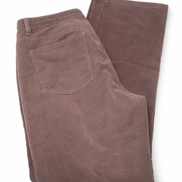 Talbots Heritage Corduroy Pants Size 12 Gray Boho Classic Straight Leg - Picture 3 of 5